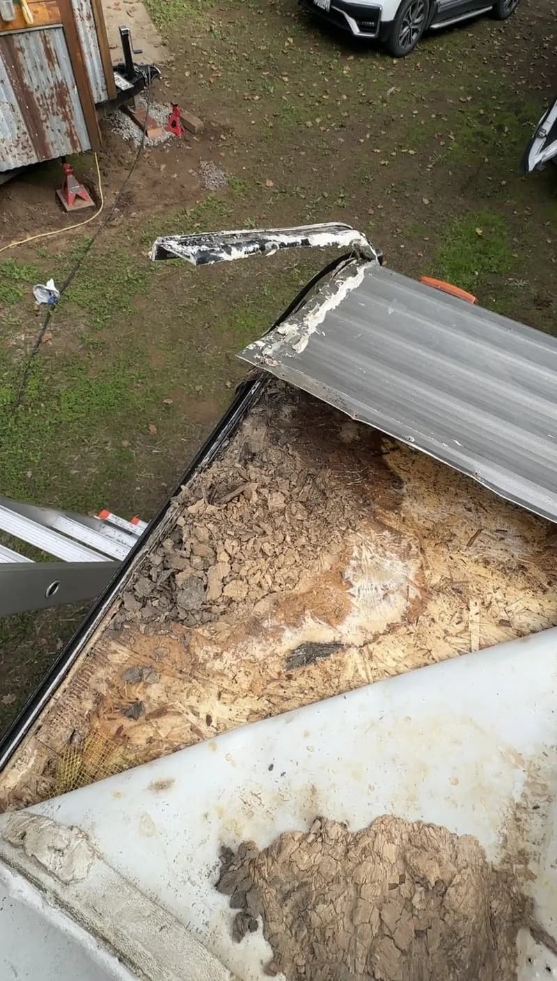 Before — Roof Soft Spot Repair 2017 Keystone Hideout 23 ft