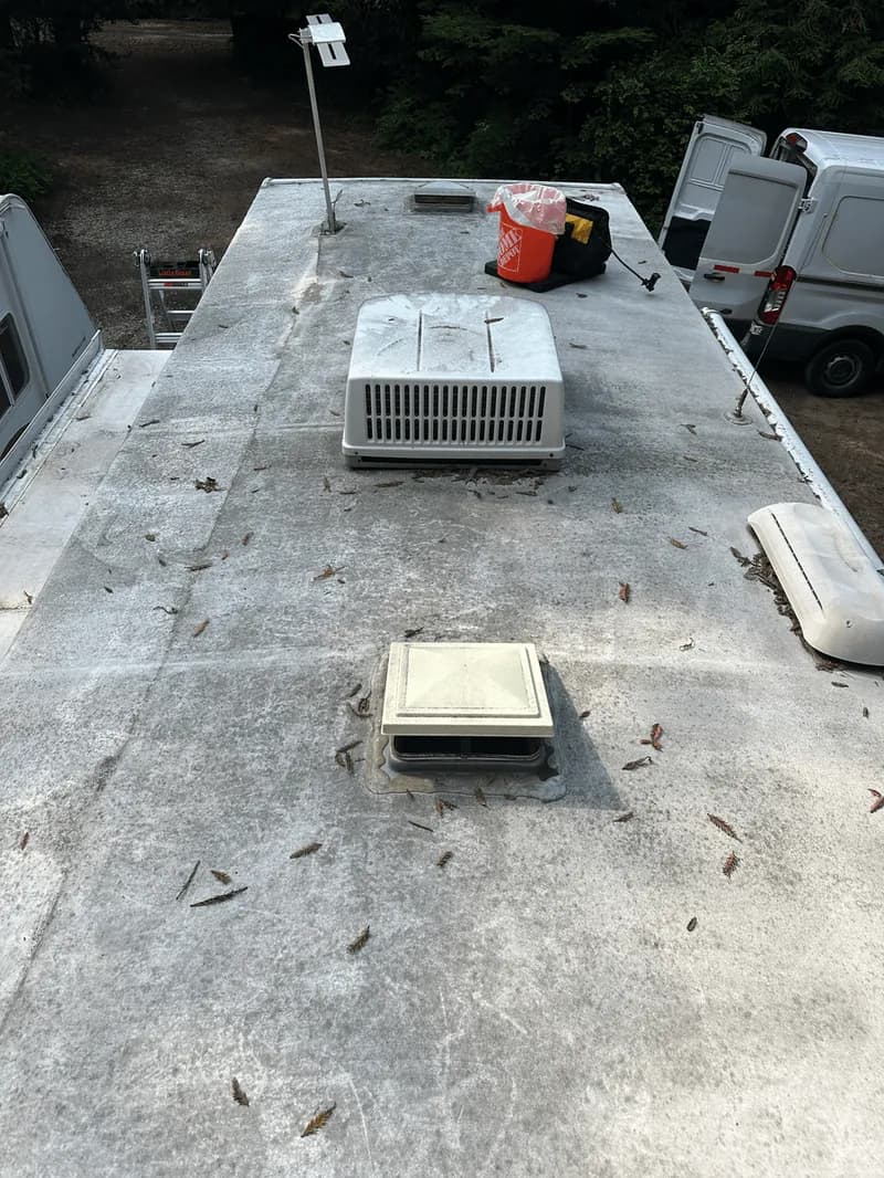 Before — Roof Recoating and Resealing