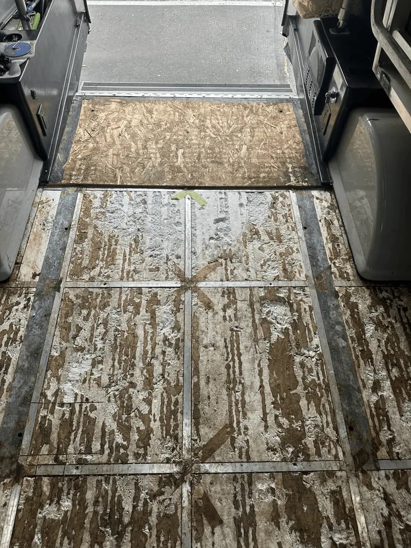 Before — Airstream BaseCamp Floor Repair